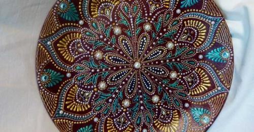 Как покрасить тарелки. Техники росписи тарелок акриловыми красками