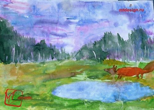 Как нарисовать воду красками. Рисуем воду акварелью. Урок детям 06 Как нарисовать воду красками. Рисуем воду акварелью. Урок детям 06