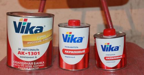 Как развести краску вика-акрил. Автоэмаль Vika – каталог цветов и особенности применения