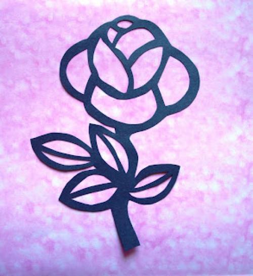 Как сделать витраж из бумаги. Витраж из цветной бумаги 02