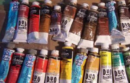 Смешивание красок масло. 