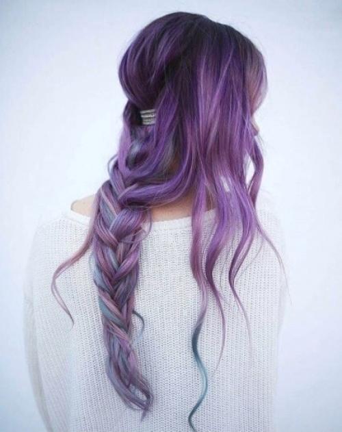 Как получить фиолетовый цвет волос. Фиолетовые волосы: галерея лавандовых, сиреневых и лиловых оттенков