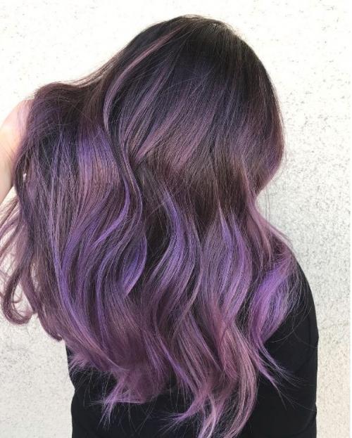 Как получить фиолетовый цвет волос. Фиолетовые волосы: галерея лавандовых, сиреневых и лиловых оттенков