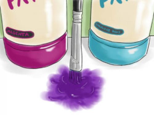 Как получить ярко фиолетовый цвет. Получение фиолетового цвета путем смешивания красок