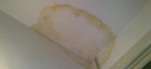 Как убрать подтёки краски на стене. Разводы на потолке