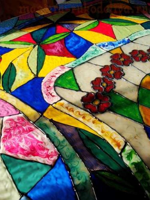 Как сделать витражное окно на даче своими руками. Мастер-класс по витражной росписи: Витражное окно на дачу 09