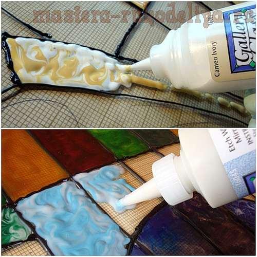 Как сделать витражное окно на даче своими руками. Мастер-класс по витражной росписи: Витражное окно на дачу 07