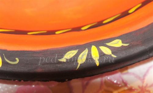 Роспись тарелок и посуды. Техники росписи тарелок акриловыми красками 11