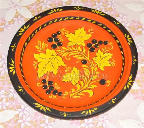 Роспись тарелок и посуды. Техники росписи тарелок акриловыми красками 09