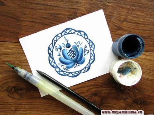 Роспись тарелок для детей. Как нарисовать тарелку с росписью гжель