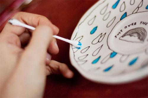 Роспись на посуде. Технология росписи: