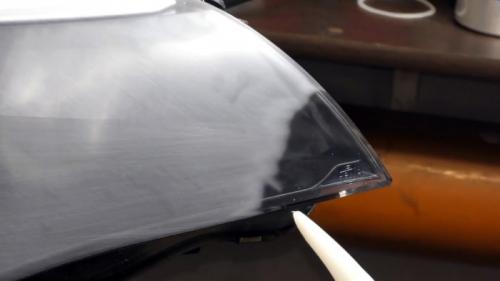 Восстановление фар горелкой. Процесс химической полировки