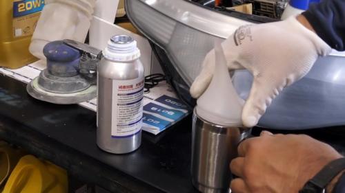 Восстановление фар горелкой. Процесс химической полировки