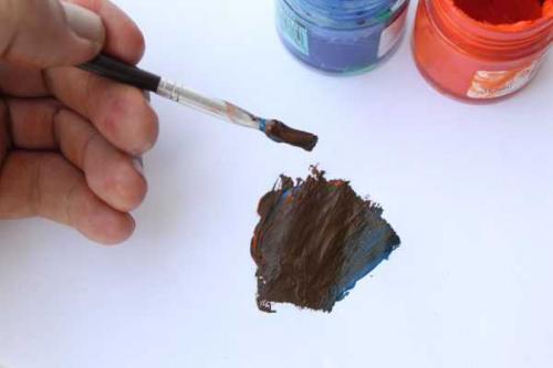 Как получить коричневый цвет из черного. При помощи основных цветов