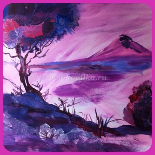 Рисунки акриловыми красками для начинающих поэтапно. 7 основных техник рисования акварелью, акрилом, гуашью 20