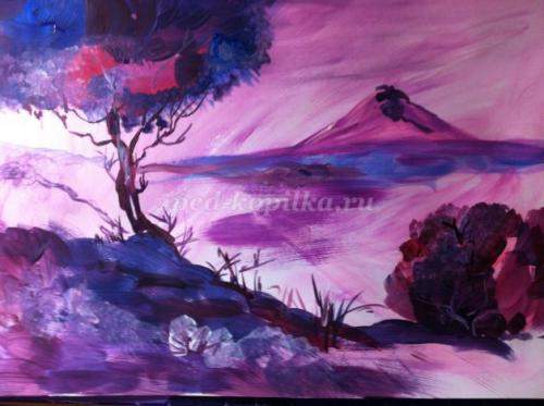 Рисунки акриловыми красками для начинающих поэтапно. 7 основных техник рисования акварелью, акрилом, гуашью 28