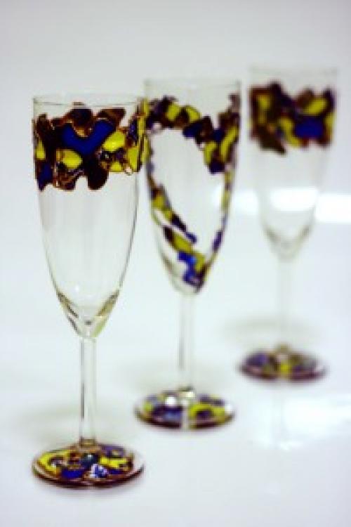 Роспись стекла акриловыми красками для начинающих. Роспись стекла акриловыми красками