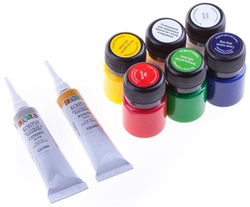 Роспись по стеклу витражными красками. Необходимые материалы и инструменты