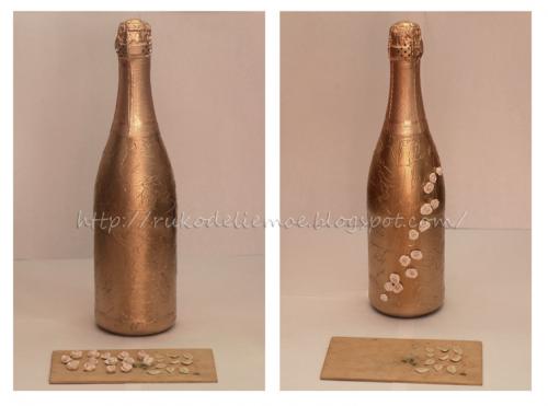 Украшение бутылок на свадьбу своими руками пошагово. Техники украшения свадебных бутылок своими руками, интересные идеи для новичков