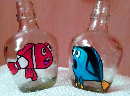Как расписать стеклянную бутылку. Роспись бутылок