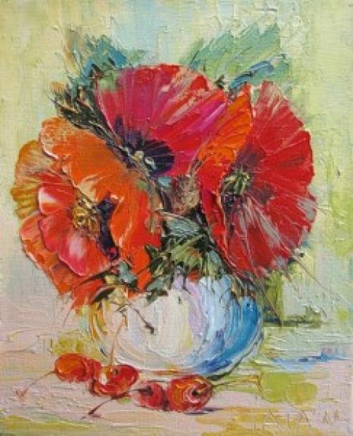 Акриловые краски густые. 