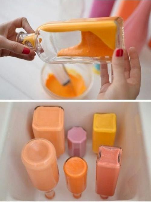 Как покрасить стеклянную бутылку акриловой краской. Краска для стеклянной бутылки