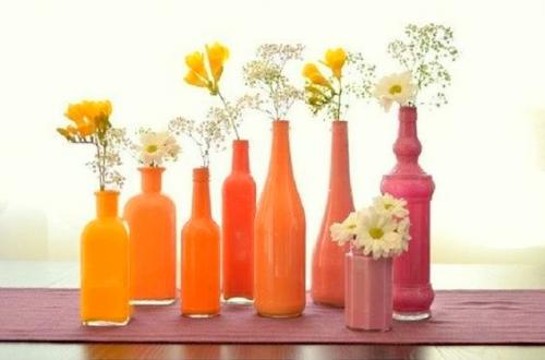 Покрасить бутылку из баллончика. Краска для стеклянной бутылки