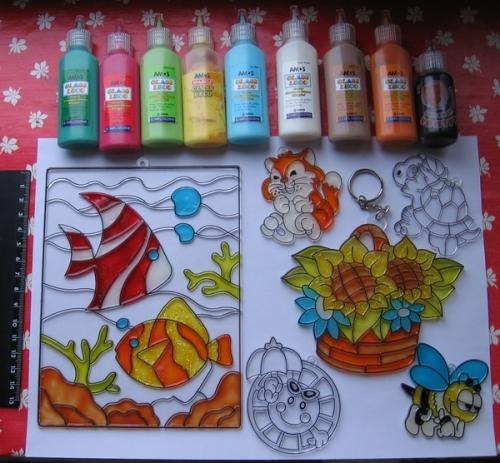 Обзор витражных красок по стеклу 01